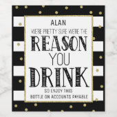 lustige Boss Apprecision Geschenk Gold grau Custom Weinetikett (Einzelnes Label)