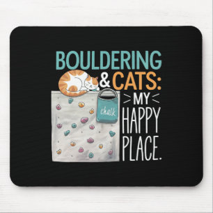 Lustige Bouldering-Katze – Kletterei und Katzenlie Mousepad