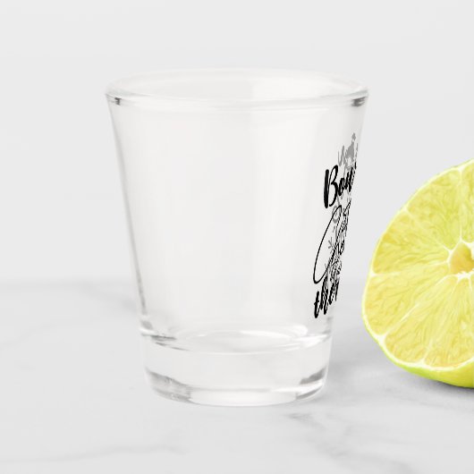 lustige Bourbon billige Therapie Wort Kunst Schnapsglas (Links)