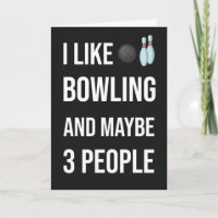 Lustige Bowler Karten Bowling Sport Humor Team