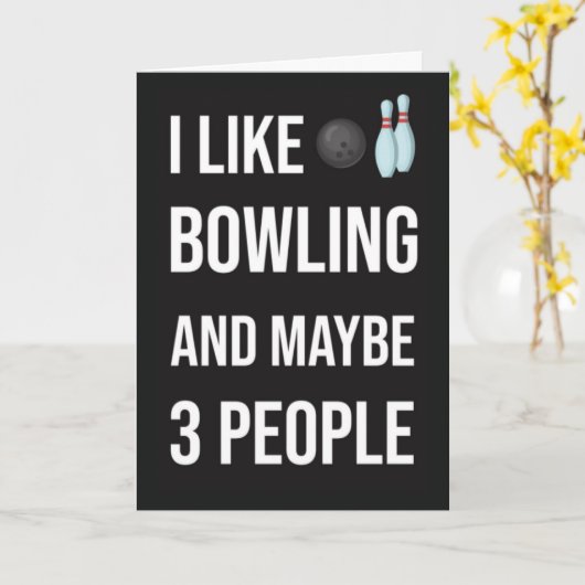 Lustige Bowler Karten Bowling Sport Humor Team (Gelbe Blume)