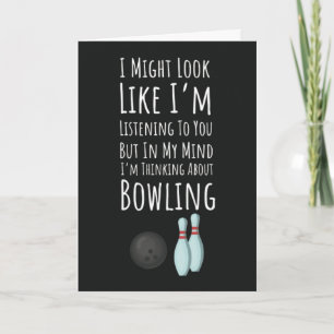 Lustige Bowler-Karten Bowling Strike Liga Ball Karte
