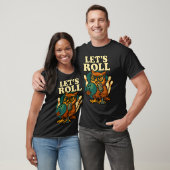 Lustige Bowling Eule Lass Uns Rollen Design T-Shirt (Unisex)
