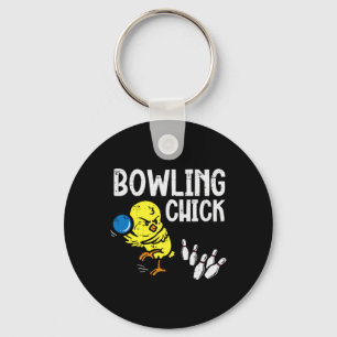 Lustige Bowling-Henne Bowling-Frauen Mädchen Kinde Schlüsselanhänger