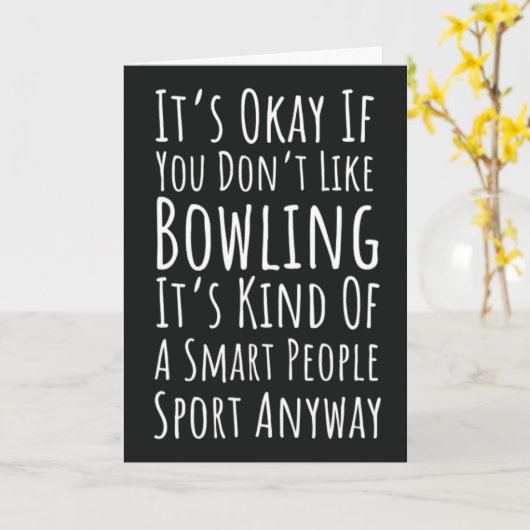 Lustige Bowling-Karten-Bowler-Team-Strike-Spare-Sp Karte (Gelbe Blume)