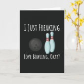 Lustige Bowling-Liebhaber Karten Bowling Sport Hum (Gelbe Blume)