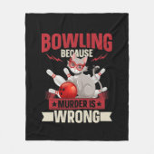 lustige Bowling Mord Cat Liebhaber des Sports Fleecedecke (Vorderseite)