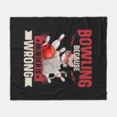lustige Bowling Mord Cat Liebhaber des Sports Fleecedecke (Vorderseite (Horizontal))