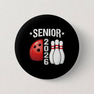 Lustige Bowling-Shirts für Senioren 2026 Abschluss Button