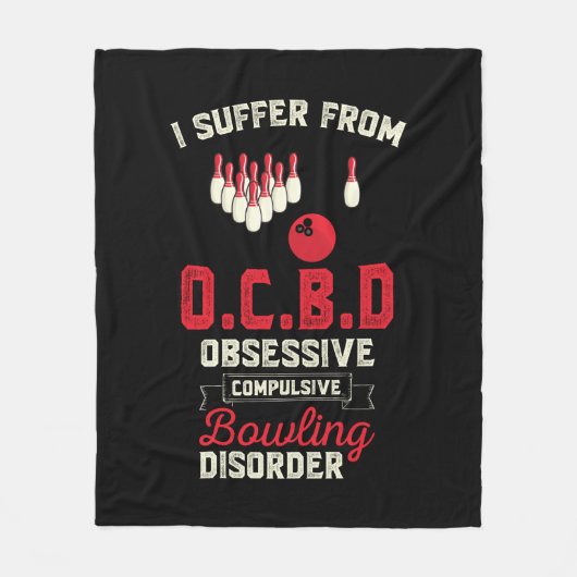 lustige Bowling-Störung Wortart-Sport Fleecedecke (Vorderseite)