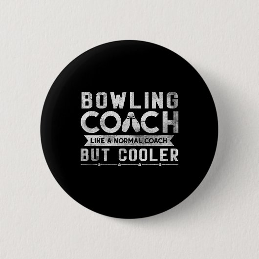 Lustige Bowling-Trainer-Definition Bowling-Trainer Button (Vorderseite)