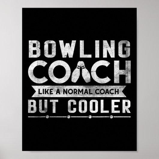 Lustige Bowling-Trainer-Definition Bowling-Trainer Poster (Vorne)