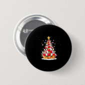 Lustige Bowling-Weihnachtsbaumlichter Weihnachten Button (Vorne & Hinten)