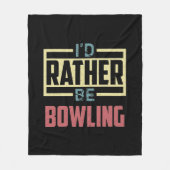 Lustige Bowling-Wortkunst Fleecedecke (Vorderseite)