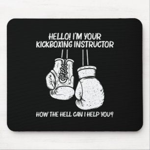 Lustige Boxkunst für Männer Frauen Kickbox-Coach B Mousepad