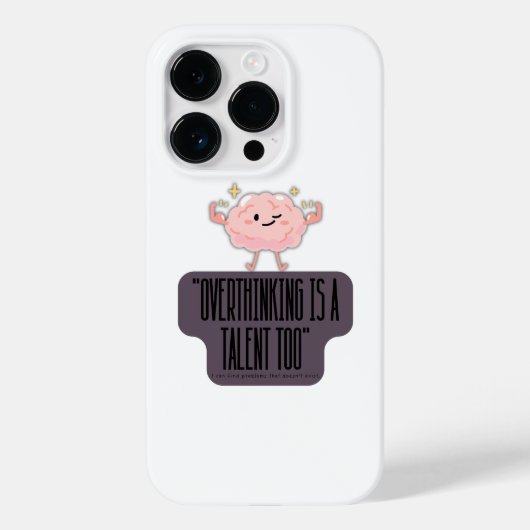Lustige Brain Power Bekleidung für Überdenker Case-Mate iPhone Hülle (Rückseite)