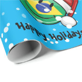 Lustige brasilianische Flaggen-Weihnachtsart Geschenkpapier (Rolleneckpunkt)
