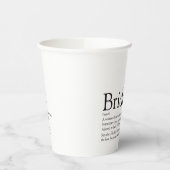 Lustige Braut Definition Brautparty Modern Pappbecher (Links)