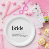 Lustige Braut Definition Brautparty Modern Pappteller (Party)