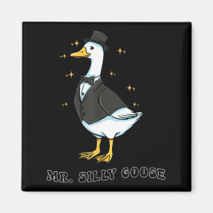Lustige Braut, die Mr. Silly Goose Hochzeitspaar w Magnet