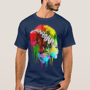 Lustige Braut Halloween, Farbige moderne Braut T-S T-Shirt