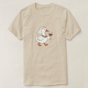 Lustige Brautgans-Weinliebhaberin-Junggesellinnen- T-Shirt