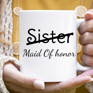 Lustige Brautjungfern-Schwester-Jungfernvorschlag Zweifarbige Tasse