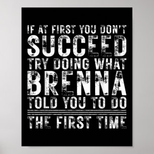 Lustige Brenna Wenn auf Anhieb nicht klappt Geburt Poster