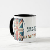 Lustige britische Fisch und Tasse (Vorderseite Links)