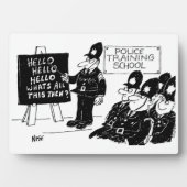 Lustige britische Polizeiausbildungsschule Fotoplatte (Vorderseite)