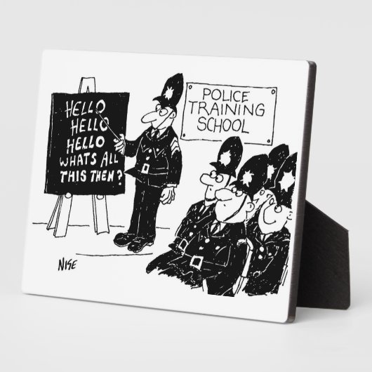 Lustige britische Polizeiausbildungsschule Fotoplatte (Seite)