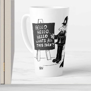 Lustige britische Polizeiausbildungsschule Milchtasse