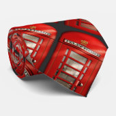 Lustige britische rote Telefonzelle Krawatte (Gerollt)