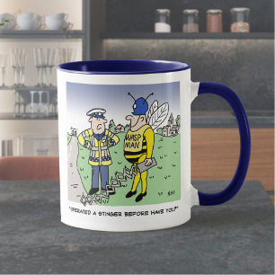 Lustige britische Verkehrspolizei Cartoon Tasse
