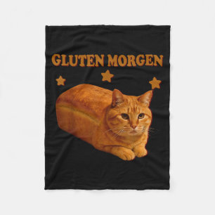 Lustige Brotkatze Meme Gluten Morgen Humor Grafik Fleecedecke