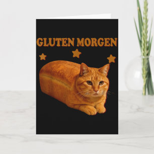 Lustige Brotkatze Meme Gluten Morgen Humor Grafik  Karte