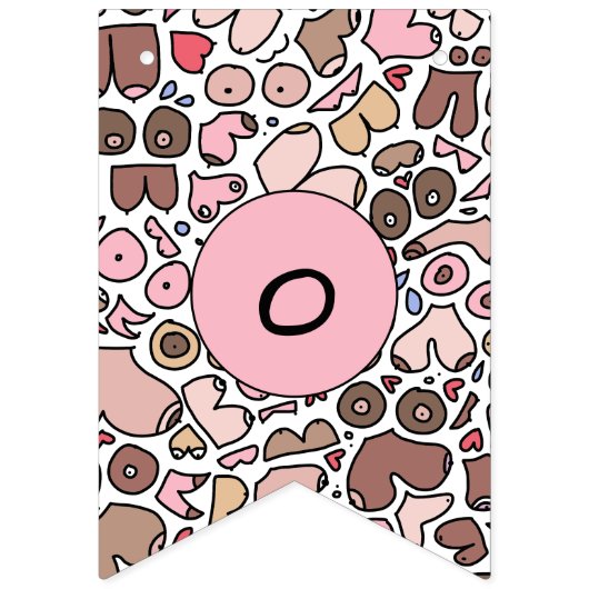 lustige Brust-Flags Wimpelkette (Zweite Fahne)