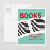 Lustige Bücher Postkarte (Vorne/Hinten)