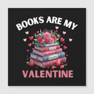 Lustige Bücher sind mein Valentinstag Magnetkarte