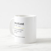 Lustige Buchhalter-Definition Geschenk Kaffeetasse (Vorderseite Links)