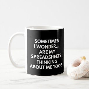 Lustige Buchhaltungs-Tabelle-Spruch Kaffeetasse