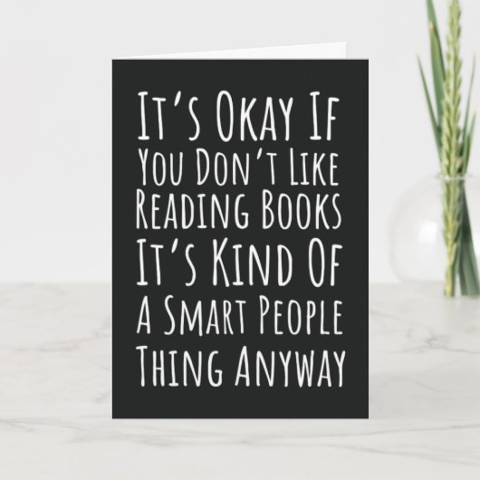 Lustige Buchlesekarten Humor Leser Bibliothek Karte (Vorderseite)