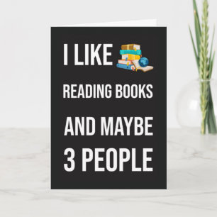 Lustige Buchlesekarten Humor Leser Bücherwurm Karte