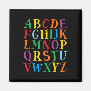 Lustige Buchstaben Alphabet Lernen Abcs Kindergart Magnet