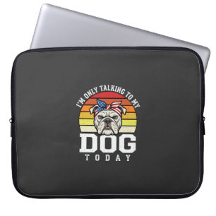 Lustige Bulldogge Hunde Liebhaber Retro Zitat Laptopschutzhülle