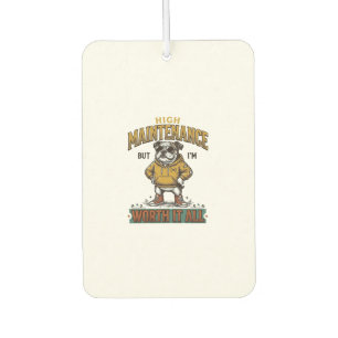 Lustige Bulldogge Zitat Vintage Gravur T-Shirt Des Autolufterfrischer