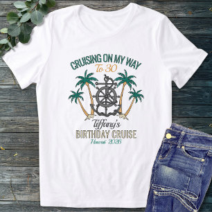 Lustige Bunte 30. Geburtstags-Kreuzfahrt 2026 Name Tri-Blend Shirt