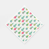 Lustige bunte Ananas-Muster Serviette (Ecke)