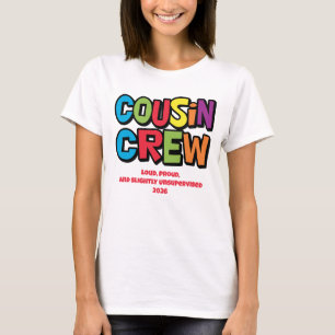 Lustige Bunte Cousin-Crew-Familientreffen T-Shirt