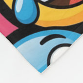 Lustige bunte Emoji-Gesichter Fleecedecke (Ecke)